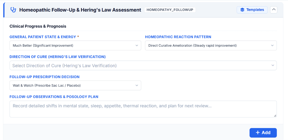 Longitudinal homeopathic follow-up screen evaluating clinical progress and direction of cure using Hering’s Law